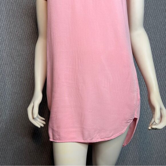 Anthropologie Cloth & Stone Shirt‎ Dress Womens Size XS Pink V Neck - Picture 4 of 8